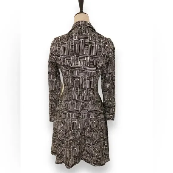 SERENA & LILY Geometric Shirt Dress Size 2 - Picture 4 of 4